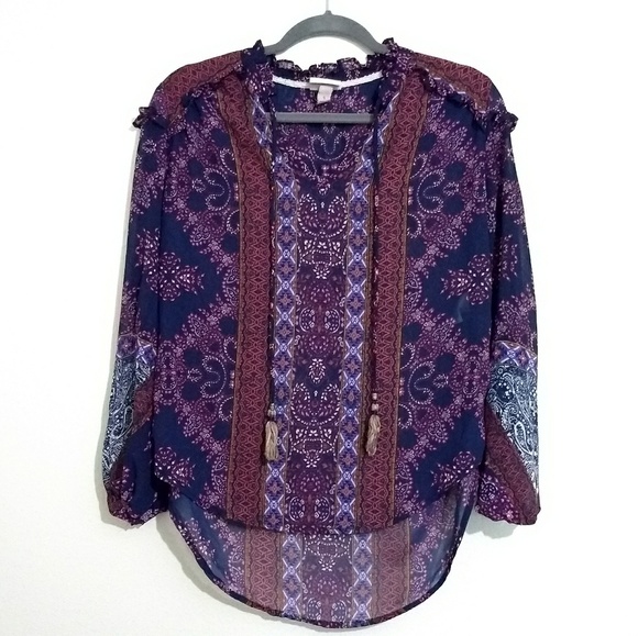 knox rose peasant top